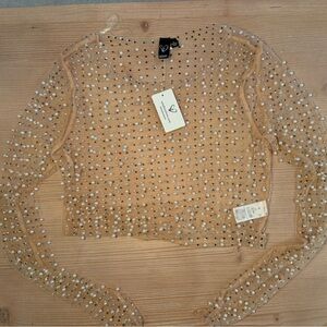 Mesh bejeweled top (NEW)